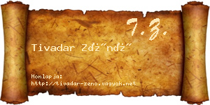 Tivadar Zénó névjegykártya
